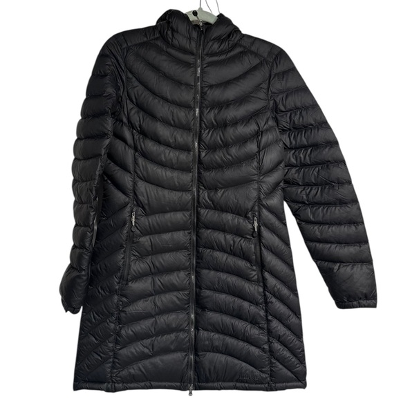 L.L. BEAN ~ Women’s Ultralight 850 Down 3/4-Length Black Hooded Puffer Coat ~ XS - Picture 9 of 15
